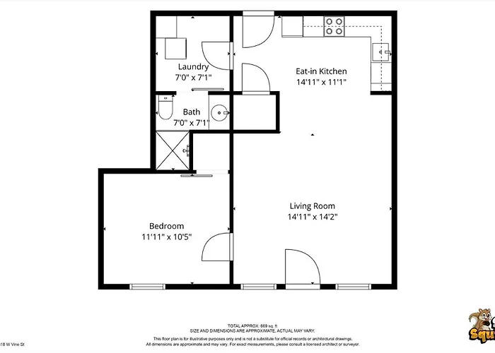 1bd 1ba Near Downtown, Uiuc & Memorial Stadium Ferienhaus
